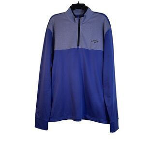 Callaway 1/4 Zip Golf Pullover Men's 2XL Two Tone Purple Performance Stretch